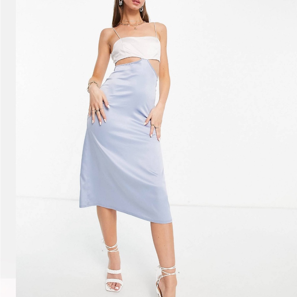 SATIN MIDI DRESS ☁️